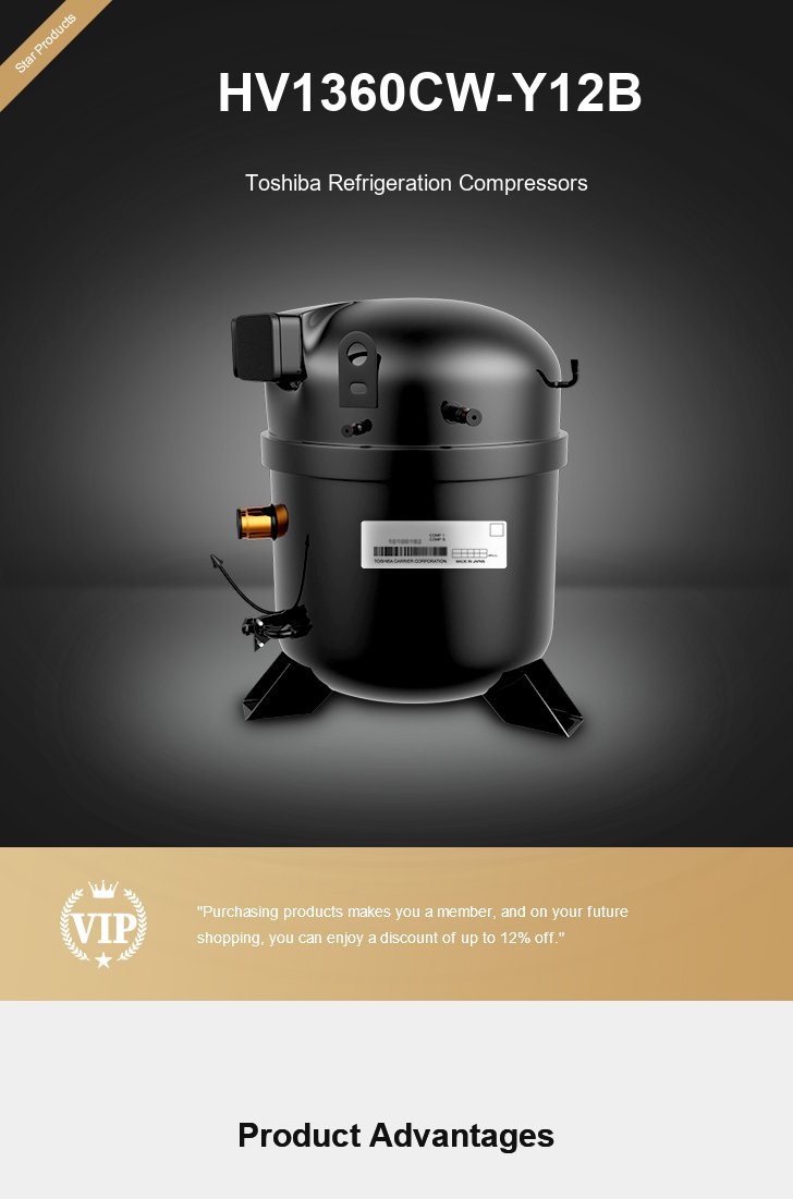 Toshiba Compressor HV1360CW-Y12B, technical parameters pdf, structure diagram